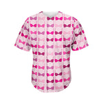 Pink Bra Breast Cancer Pattern Print Men's Baseball Jersey