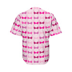 Pink Bra Breast Cancer Pattern Print Men's Baseball Jersey