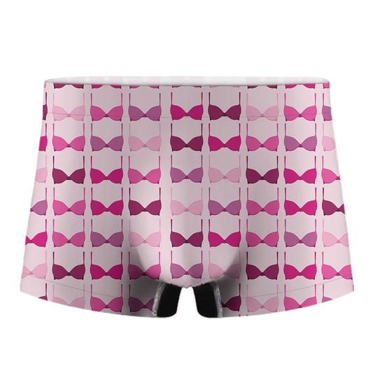Pink Bra Breast Cancer Pattern Print Men's Boxer Briefs