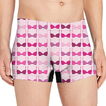 Pink Bra Breast Cancer Pattern Print Men's Boxer Briefs