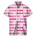 Pink Bra Breast Cancer Pattern Print Men's Short Sleeve Shirt