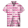 Pink Bra Breast Cancer Pattern Print Men's Short Sleeve Shirt