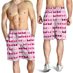 Pink Bra Breast Cancer Pattern Print Men's Shorts