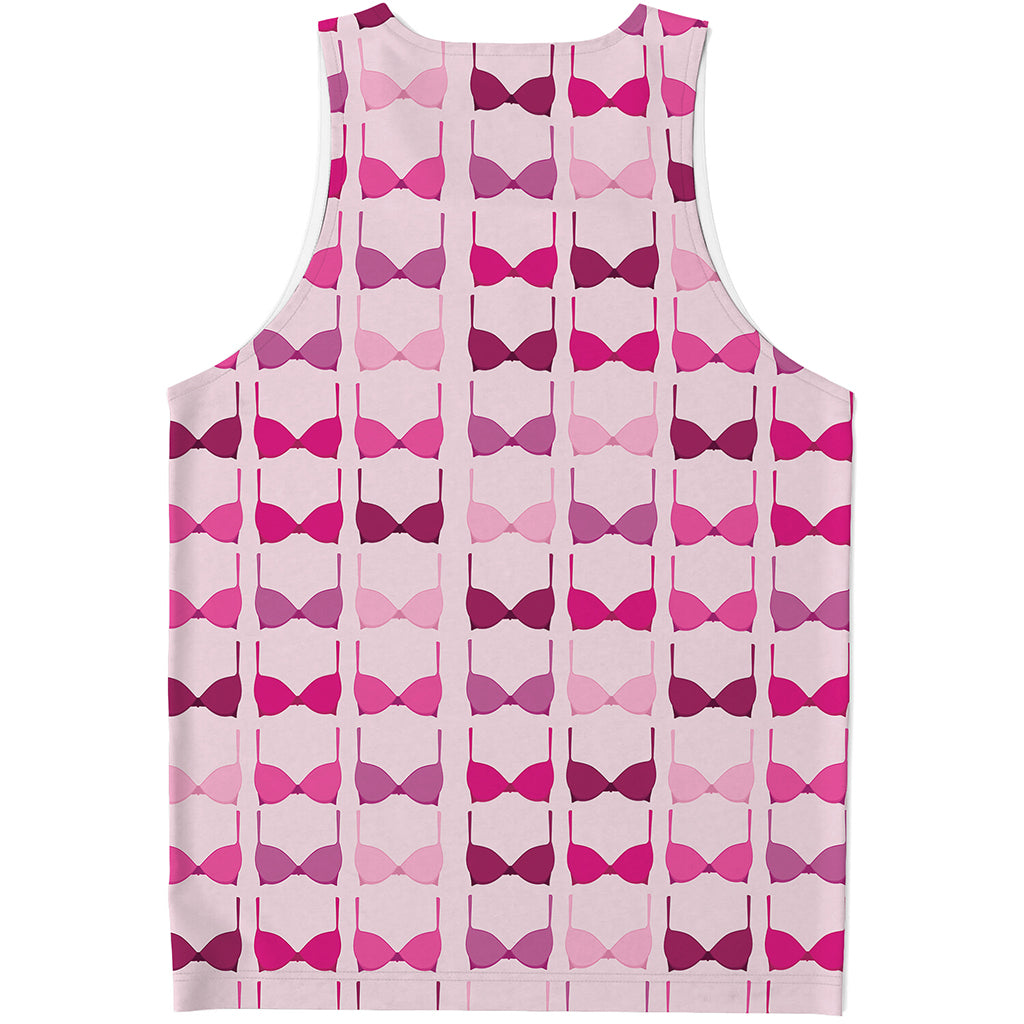 Pink Bra Breast Cancer Pattern Print Men's Tank Top