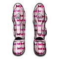 Pink Bra Breast Cancer Pattern Print Muay Thai Shin Guards