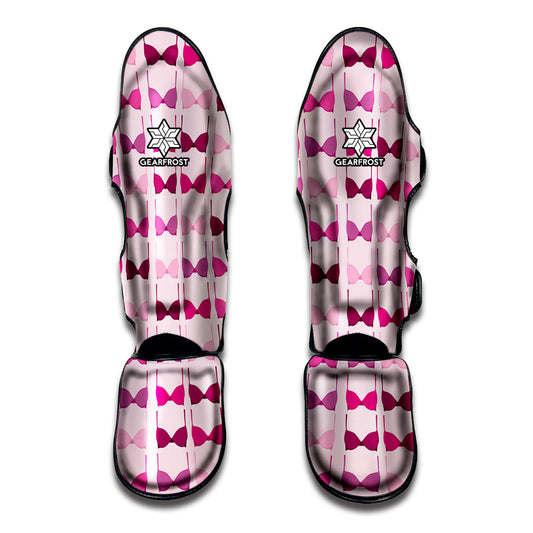 Pink Bra Breast Cancer Pattern Print Muay Thai Shin Guard