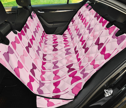 Pink Bra Breast Cancer Pattern Print Pet Car Back Seat Cover
