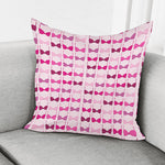Pink Bra Breast Cancer Pattern Print Pillow Cover