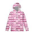 Pink Bra Breast Cancer Pattern Print Pullover Hoodie