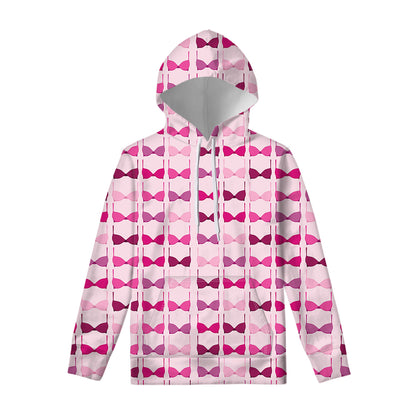 Pink Bra Breast Cancer Pattern Print Pullover Hoodie