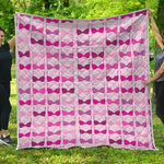Pink Bra Breast Cancer Pattern Print Quilt