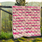 Pink Bra Breast Cancer Pattern Print Quilt