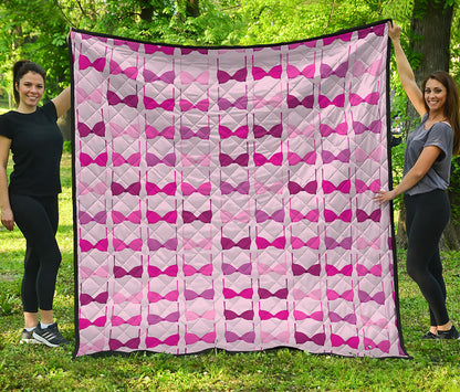 Pink Bra Breast Cancer Pattern Print Quilt