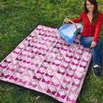 Pink Bra Breast Cancer Pattern Print Quilt