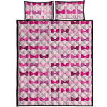 Pink Bra Breast Cancer Pattern Print Quilt Bed Set