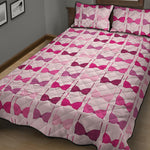 Pink Bra Breast Cancer Pattern Print Quilt Bed Set