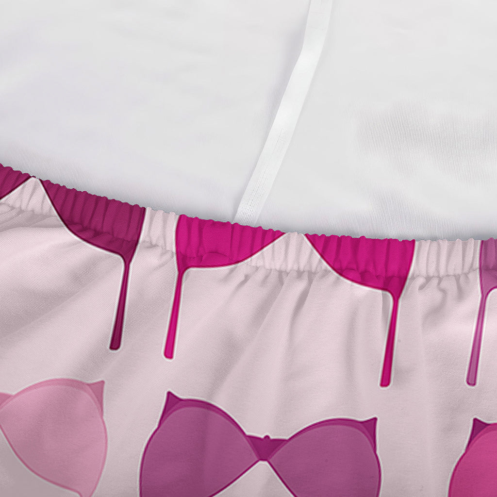 Pink Bra Breast Cancer Pattern Print Sofa Cover