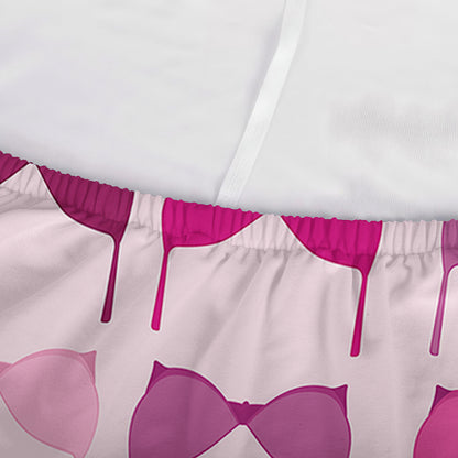 Pink Bra Breast Cancer Pattern Print Sofa Cover