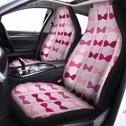 Pink Bra Breast Cancer Pattern Print Universal Fit Car Seat Covers