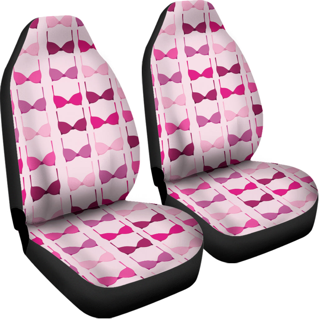 Pink Bra Breast Cancer Pattern Print Universal Fit Car Seat Covers