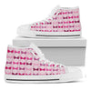 Pink Bra Breast Cancer Pattern Print White High Top Shoes