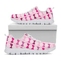 Pink Bra Breast Cancer Pattern Print White Running Shoes