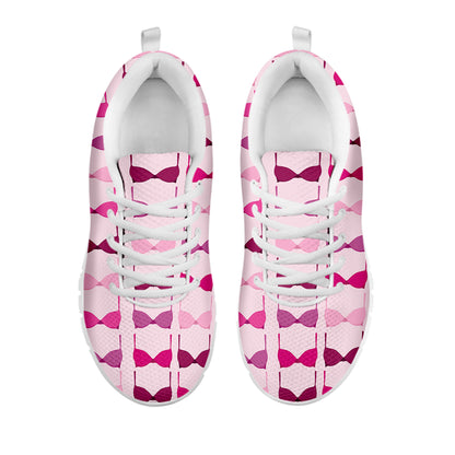 Pink Bra Breast Cancer Pattern Print White Sneakers