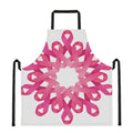 Pink Breast Cancer Ribbon Flower Print Apron