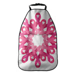 Pink Breast Cancer Ribbon Flower Print Car Seat Organizers