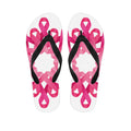 Pink Breast Cancer Ribbon Flower Print Flip Flops