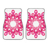 Pink Breast Cancer Ribbon Flower Print Front Car Floor Mats