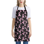 Pink Breast Cancer Ribbon Pattern Print Apron