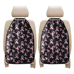 Pink Breast Cancer Ribbon Pattern Print Car Seat Organizers