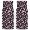 Pink Breast Cancer Ribbon Pattern Print Front and Back Car Floor Mats