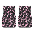 Pink Breast Cancer Ribbon Pattern Print Front Car Floor Mats