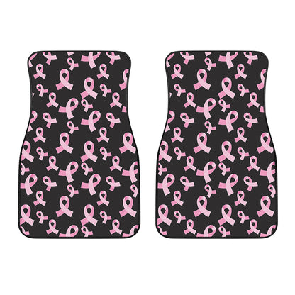 Pink Breast Cancer Ribbon Pattern Print Front Car Floor Mats