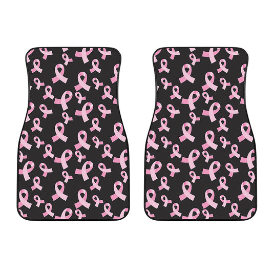 Pink Breast Cancer Ribbon Pattern Print Front Car Floor Mats