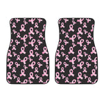 Pink Breast Cancer Ribbon Pattern Print Front Car Floor Mats