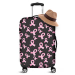 Pink Breast Cancer Ribbon Pattern Print Luggage Cover