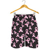 Pink Breast Cancer Ribbon Pattern Print Men's Shorts