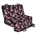 Pink Breast Cancer Ribbon Pattern Print Pet Car Back Seat Cover