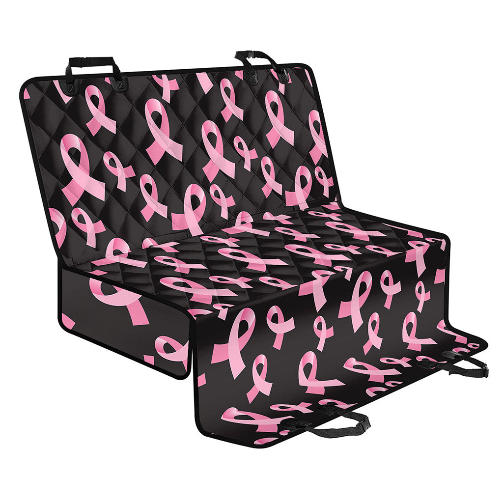 Pink Breast Cancer Ribbon Pattern Print Pet Car Back Seat Cover