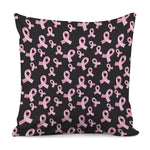 Pink Breast Cancer Ribbon Pattern Print Pillow Cover