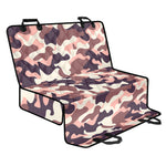 Pink Brown Camouflage Print Pet Car Back Seat Cover