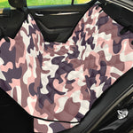 Pink Brown Camouflage Print Pet Car Back Seat Cover