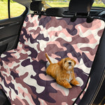 Pink Brown Camouflage Print Pet Car Back Seat Cover