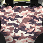Pink Brown Camouflage Print Pet Car Back Seat Cover