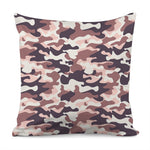 Pink Brown Camouflage Print Pillow Cover