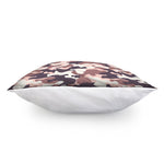 Pink Brown Camouflage Print Pillow Cover