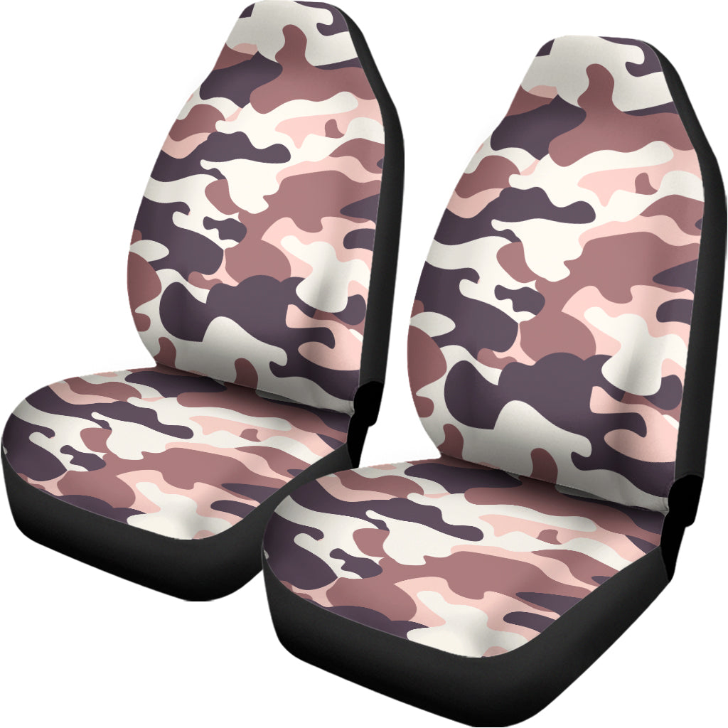 Pink Brown Camouflage Print Universal Fit Car Seat Covers